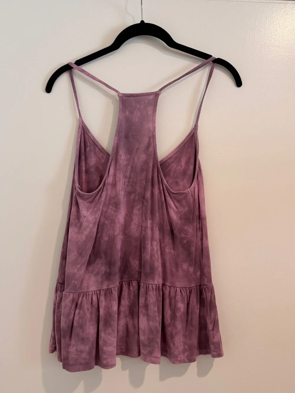 American Eagle Soft & Sexy Tank Top Purple Tie Dye Peplum S
